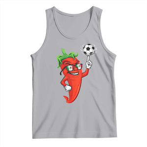 Cool Chili Pepper Soccer Player Tank Top Mexican Spicy Food Lover TS12 Athletic Heather Print Your Wear