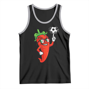 Cool Chili Pepper Soccer Player Tank Top Mexican Spicy Food Lover TS12 Black Athletic Heather Print Your Wear