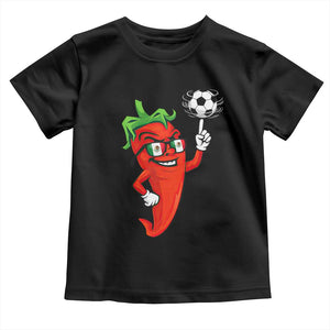 Cool Chili Pepper Soccer Player Toddler T Shirt Mexican Spicy Food Lover TS12 Black Print Your Wear