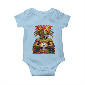 Legendary Tribal Soccer Warrior Baby Onesie Football Lover TS12 Light Blue Print Your Wear