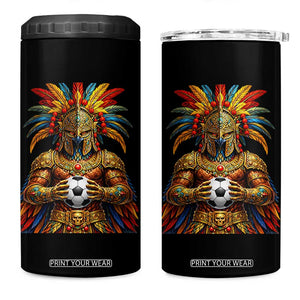 Legendary Tribal Soccer Warrior 4 in 1 Can Cooler Tumbler Football Lover TS12 One Size: 16 oz Black Print Your Wear