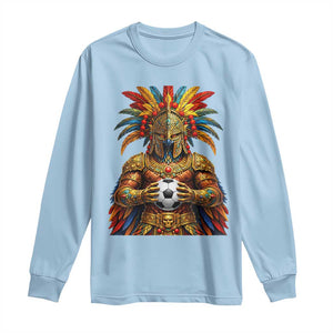 Legendary Tribal Soccer Warrior Long Sleeve Shirt Football Lover TS12 Light Blue Print Your Wear