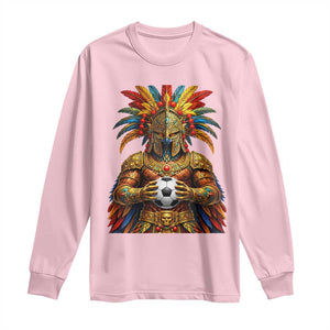 Legendary Tribal Soccer Warrior Long Sleeve Shirt Football Lover TS12 Light Pink Print Your Wear