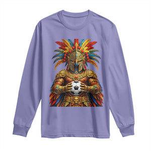 Legendary Tribal Soccer Warrior Long Sleeve Shirt Football Lover TS12 Violet Print Your Wear