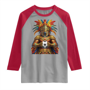 Legendary Tribal Soccer Warrior Raglan Shirt Football Lover TS12 Sport Gray Red Print Your Wear