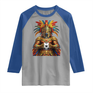 Legendary Tribal Soccer Warrior Raglan Shirt Football Lover TS12 Sport Gray Royal Print Your Wear