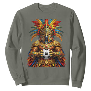 Legendary Tribal Soccer Warrior Sweatshirt Football Lover TS12 Military Green Print Your Wear