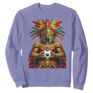 Legendary Tribal Soccer Warrior Sweatshirt Football Lover TS12 Violet Print Your Wear
