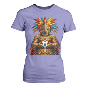 Legendary Tribal Soccer Warrior T Shirt For Women Football Lover TS12 Violet Print Your Wear