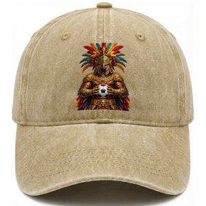 Legendary Tribal Soccer Warrior Washed Cotton Baseball Cap Football Lover TS12 Print Your Wear