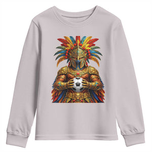Legendary Tribal Soccer Warrior Youth Sweatshirt Football Lover TS12 Ice Gray Print Your Wear