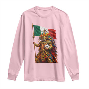 Legendary Mexican Soccer Warrior Pride Long Sleeve Shirt TS12 Light Pink Print Your Wear
