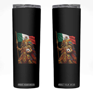 Legendary Mexican Soccer Warrior Pride Skinny Tumbler TS12 Black Print Your Wear