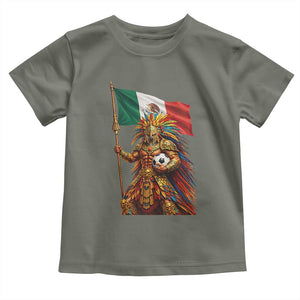 Legendary Mexican Soccer Warrior Pride Toddler T Shirt TS12 Military Green Print Your Wear
