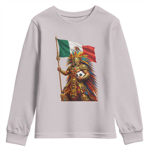 Legendary Mexican Soccer Warrior Pride Youth Sweatshirt TS12 Ice Gray Print Your Wear