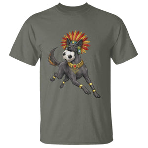 Xolo Dog Soccer Aztec Mexican Fan Gift T Shirt TS12 Military Green Print Your Wear