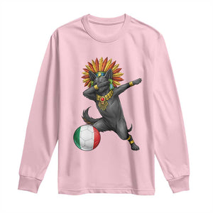 Aztec Xolo Dog Soccer Long Sleeve Shirt Mexican Heritage Fan Gift TS12 Light Pink Print Your Wear