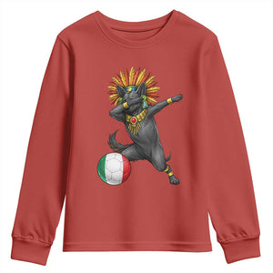 Aztec Xolo Dog Soccer Youth Sweatshirt Mexican Heritage Fan Gift TS12 Red Print Your Wear