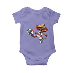 Funny Mexican Xolo Dog Playing Soccer Baby Onesie Football Fan Gift TS12 Violet Print Your Wear