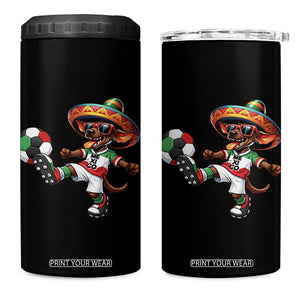 Funny Mexican Xolo Dog Playing Soccer 4 in 1 Can Cooler Tumbler Football Fan Gift TS12 One Size: 16 oz Black Print Your Wear
