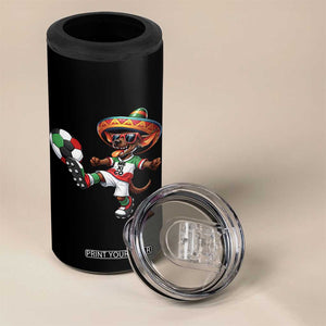 Funny Mexican Xolo Dog Playing Soccer 4 in 1 Can Cooler Tumbler Football Fan Gift TS12 Print Your Wear