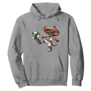 Funny Mexican Xolo Dog Playing Soccer Hoodie Football Fan Gift TS12 Sport Gray Print Your Wear