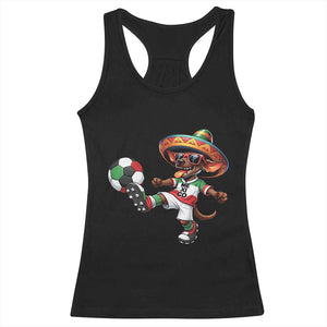 Funny Mexican Xolo Dog Playing Soccer Racerback Tank Top Football Fan Gift TS12 Black Print Your Wear