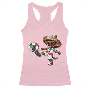 Funny Mexican Xolo Dog Playing Soccer Racerback Tank Top Football Fan Gift TS12 Light Pink Print Your Wear