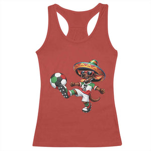 Funny Mexican Xolo Dog Playing Soccer Racerback Tank Top Football Fan Gift TS12 Red Print Your Wear