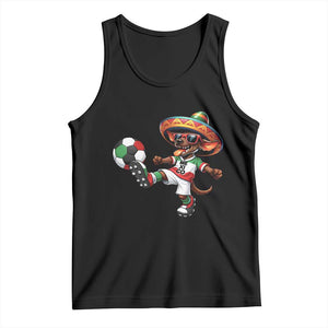 Funny Mexican Xolo Dog Playing Soccer Tank Top Football Fan Gift TS12 Black Print Your Wear