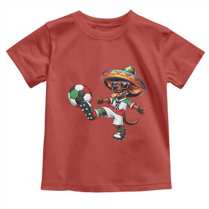 Funny Mexican Xolo Dog Playing Soccer Toddler T Shirt Football Fan Gift TS12 Red Print Your Wear