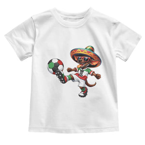 Funny Mexican Xolo Dog Playing Soccer Toddler T Shirt Football Fan Gift TS12 White Print Your Wear