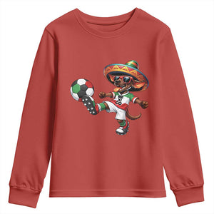 Funny Mexican Xolo Dog Playing Soccer Youth Sweatshirt Football Fan Gift TS12 Red Print Your Wear