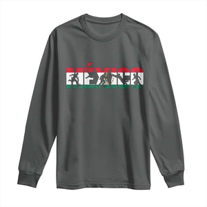 Mexico Soccer Lover Long Sleeve Shirt World Football Fan Gift TS12 Dark Heather Print Your Wear