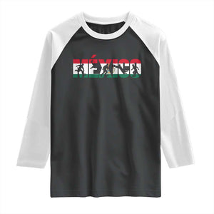 Mexico Soccer Lover Raglan Shirt World Football Fan Gift TS12 Black White Print Your Wear