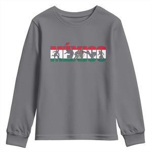 Mexico Soccer Lover Youth Sweatshirt World Football Fan Gift TS12 Charcoal Print Your Wear