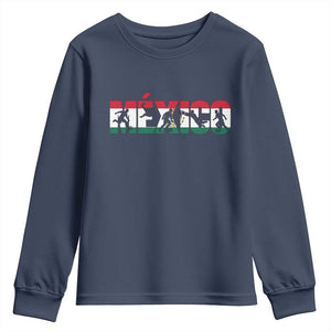 Mexico Soccer Lover Youth Sweatshirt World Football Fan Gift TS12 Navy Print Your Wear