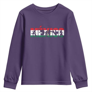 Mexico Soccer Lover Youth Sweatshirt World Football Fan Gift TS12 Purple Print Your Wear