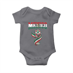 Mexico National Soccer Lover Baby Onesie Proud Mexican Fan Gift TS12 Charcoal Print Your Wear
