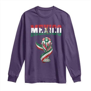 Mexico National Soccer Lover Long Sleeve Shirt Proud Mexican Fan Gift TS12 Purple Print Your Wear