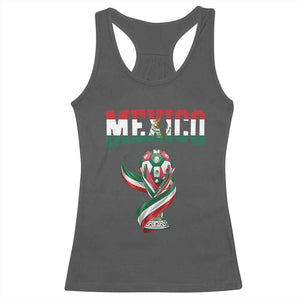 Mexico National Soccer Lover Racerback Tank Top Proud Mexican Fan Gift TS12 Dark Heather Print Your Wear