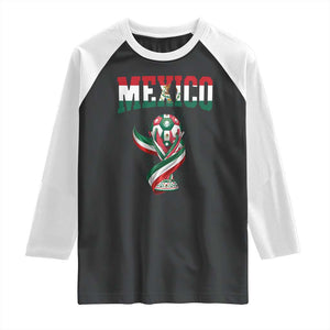 Mexico National Soccer Lover Raglan Shirt Proud Mexican Fan Gift TS12 Black White Print Your Wear