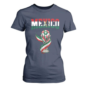Mexico National Soccer Lover T Shirt For Women Proud Mexican Fan Gift TS12 Navy Print Your Wear