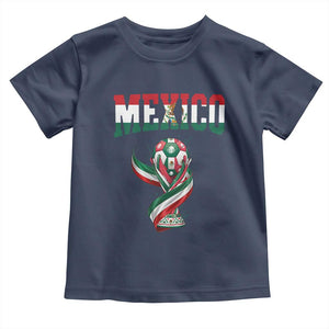 Mexico National Soccer Lover Toddler T Shirt Proud Mexican Fan Gift TS12 Navy Print Your Wear