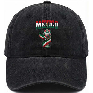 Mexico National Soccer Lover Washed Cotton Baseball Cap Proud Mexican Fan Gift TS12 Print Your Wear