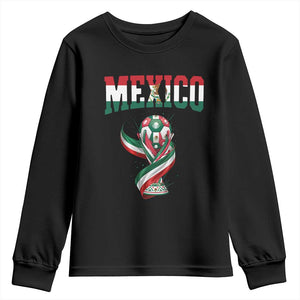 Mexico National Soccer Lover Youth Sweatshirt Proud Mexican Fan Gift TS12 Black Print Your Wear