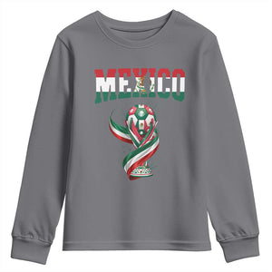 Mexico National Soccer Lover Youth Sweatshirt Proud Mexican Fan Gift TS12 Charcoal Print Your Wear