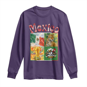 Mexico National Soccer Lover Long Sleeve Shirt Patriotic Mexican Fan Gift TS12 Purple Print Your Wear