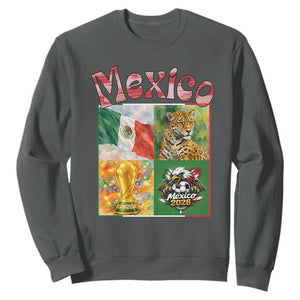 Mexico National Soccer Lover Sweatshirt Patriotic Mexican Fan Gift TS12 Dark Heather Print Your Wear