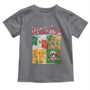 Mexico National Soccer Lover Toddler T Shirt Patriotic Mexican Fan Gift TS12 Charcoal Print Your Wear